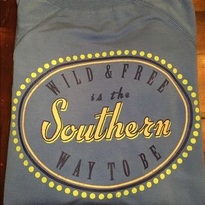 preppy blue long sleeve shirt